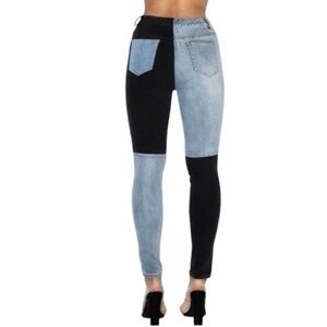 Rehab Lab Color Block Wash Stretch Skinny Jeans